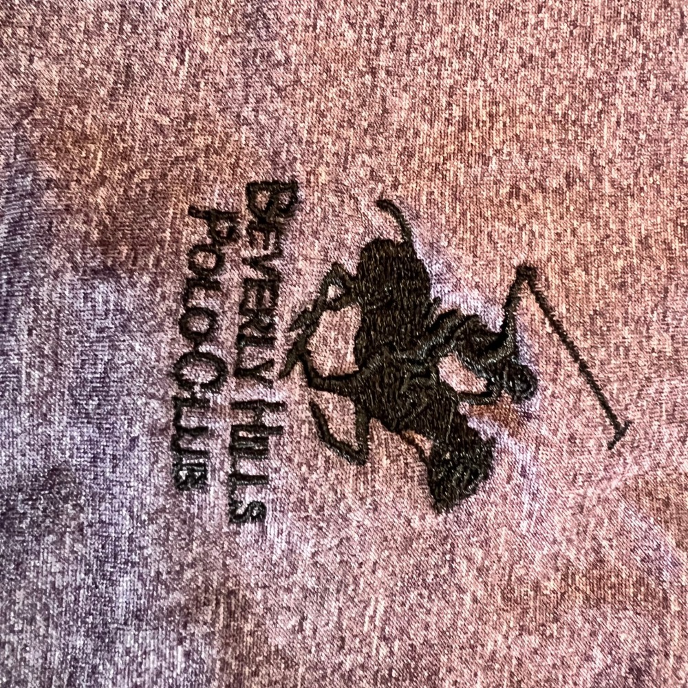 Beverly Hills Polo Club Active Top Purple Polyester Spandex Athletic Heather L - Picture 7 of 7